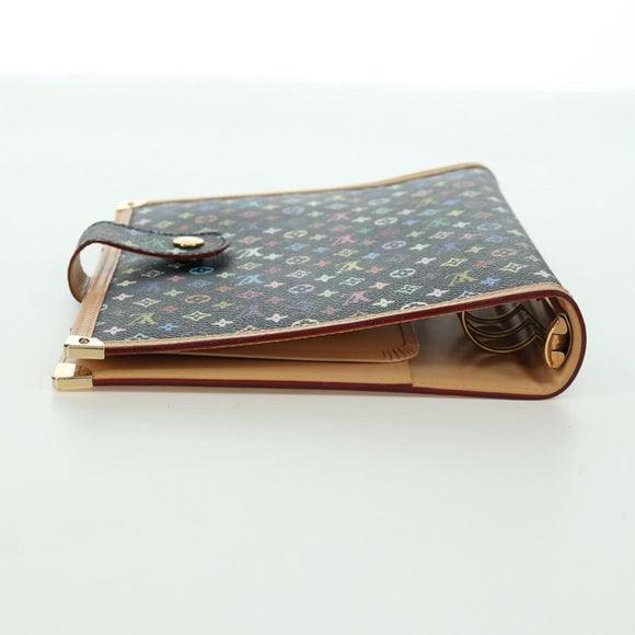 LOUIS VUITTON Multicolor Agenda GM Day Planner Cover Black R20893 Auth ARZ053SAV