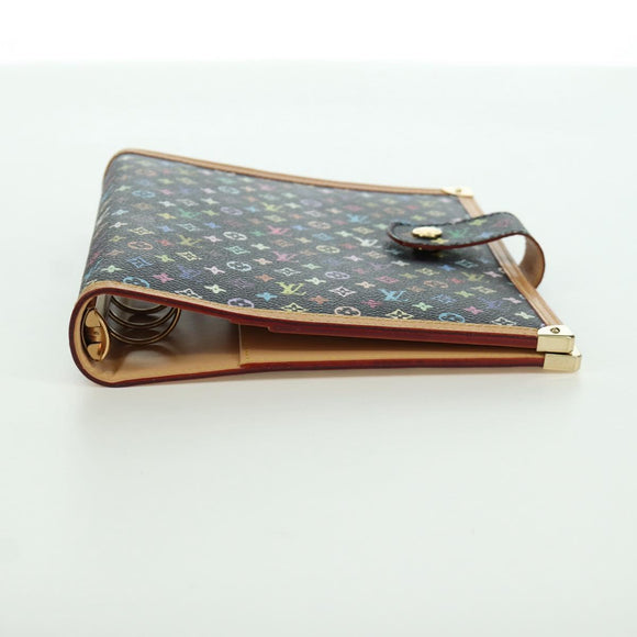 LOUIS VUITTON Multicolor Agenda GM Day Planner Cover Black R20893 Auth ARZ053SAV