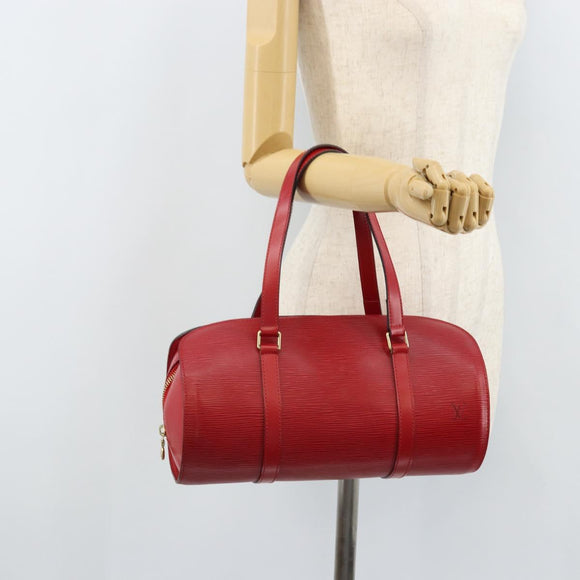 LOUIS VUITTON Epi Soufflot Hand Bag Red M52227 LV Auth ARZ055V