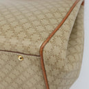 CELINE Macadam Canvas Tote Bag PVC Beige Gold Auth ARZ058V-8