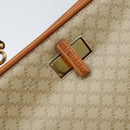CELINE Macadam Canvas Tote Bag PVC Beige Gold Auth ARZ058V-18