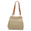 CELINE Macadam Canvas Tote Bag PVC Beige Gold Auth ARZ058V-2