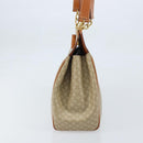 CELINE Macadam Canvas Tote Bag PVC Beige Gold Auth ARZ058V-3
