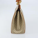 CELINE Macadam Canvas Tote Bag PVC Beige Gold Auth ARZ058V-4