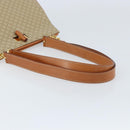 CELINE Macadam Canvas Tote Bag PVC Beige Gold Auth ARZ058V-7