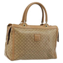 CELINE Macadam Canvas Hand Bag PVC Beige Gold Auth ARZ059-1