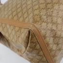 CELINE Macadam Canvas Hand Bag PVC Beige Gold Auth ARZ059-14
