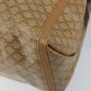 CELINE Macadam Canvas Hand Bag PVC Beige Gold Auth ARZ059-15