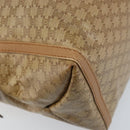 CELINE Macadam Canvas Hand Bag PVC Beige Gold Auth ARZ059-16