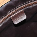 CELINE Macadam Canvas Hand Bag PVC Beige Gold Auth ARZ059-19
