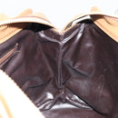 CELINE Macadam Canvas Hand Bag PVC Beige Gold Auth ARZ059-20