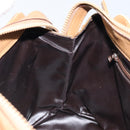 CELINE Macadam Canvas Hand Bag PVC Beige Gold Auth ARZ059-21