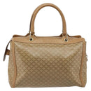 CELINE Macadam Canvas Hand Bag PVC Beige Gold Auth ARZ059-2