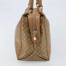 CELINE Macadam Canvas Hand Bag PVC Beige Gold Auth ARZ059-3
