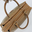 CELINE Macadam Canvas Hand Bag PVC Beige Gold Auth ARZ059-6