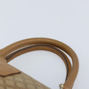 CELINE Macadam Canvas Hand Bag PVC Beige Gold Auth ARZ059-8