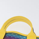 GUCCI Micro GG Canvas Hand Bag Vinyl Multicolor 550763 Auth ARZ065-10