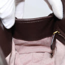 BOTTEGA VENETA Ketting Handtas Leer Canvas 2-weg Outlet Roze Goud Auth ARZ067V-18