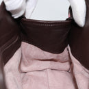 BOTTEGA VENETA Ketting Handtas Leer Canvas 2-weg Outlet Roze Goud Auth ARZ067V-19