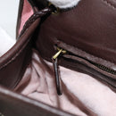 BOTTEGA VENETA Ketting Handtas Leer Canvas 2-weg Outlet Roze Goud Auth ARZ067V-20