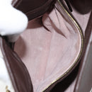BOTTEGA VENETA Ketting Handtas Leer Canvas 2-weg Outlet Roze Goud Auth ARZ067V-21