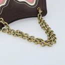 BOTTEGA VENETA Ketting Handtas Leer Canvas 2-weg Outlet Roze Goud Auth ARZ067V-7