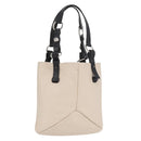 SAINT LAURENT Hand Bag Leather Ivory Silver Auth ARZ068-1