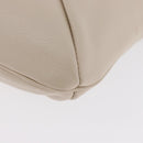SAINT LAURENT Hand Bag Leather Ivory Silver Auth ARZ068-15