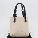 SAINT LAURENT Hand Bag Leather Ivory Silver Auth ARZ068-12