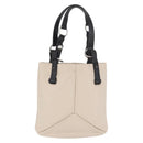 SAINT LAURENT Hand Bag Leather Ivory Silver Auth ARZ068-2