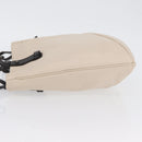 SAINT LAURENT Hand Bag Leather Ivory Silver Auth ARZ068-4