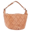 CHANEL Matelasse Shoulder Bag Lamb Skin Orange Gold CC Auth ARZ069V-1