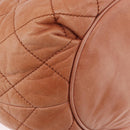 CHANEL Matelasse Shoulder Bag Lamb Skin Orange Gold CC Auth ARZ069V-14