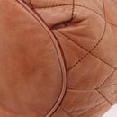 CHANEL Matelasse Shoulder Bag Lamb Skin Orange Gold CC Auth ARZ069V-17