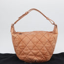 CHANEL Matelasse Shoulder Bag Lamb Skin Orange Gold CC Auth ARZ069V-12