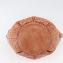 CHANEL Matelasse Shoulder Bag Lamb Skin Orange Gold CC Auth ARZ069V-5