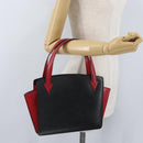 LOUIS VUITTON Epi Bicolor Varenne Hand Bag Black Red M52387 LV Auth ARZ070-25