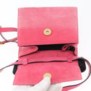 Salvatore Ferragamo Vala Hand Bag Suede 2way Pink Gold Auth ARZ075A-16