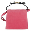Salvatore Ferragamo Vala Hand Bag Suede 2way Pink Gold Auth ARZ075A-3