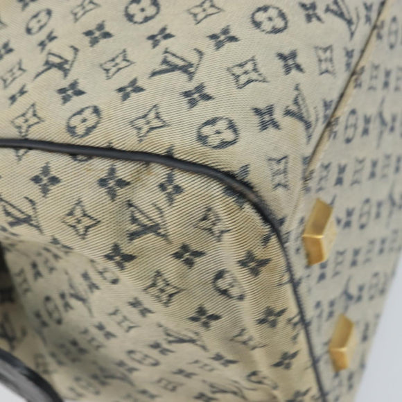 LOUIS VUITTON Monogram Mini Josephine GM Hand Bag Blue M92211 LV Auth ARZ076
