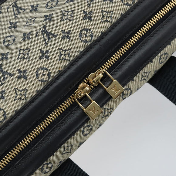 LOUIS VUITTON Monogram Mini Josephine GM Hand Bag Blue M92211 LV Auth ARZ076