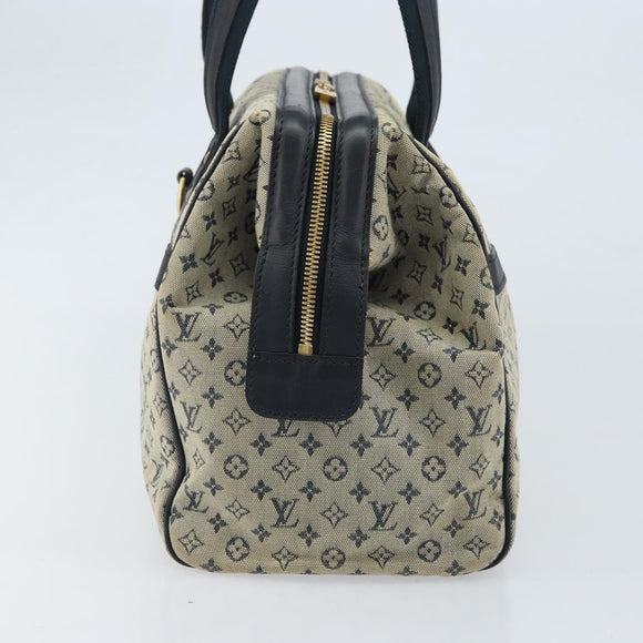 LOUIS VUITTON Monogram Mini Josephine GM Hand Bag Blue M92211 LV Auth ARZ076