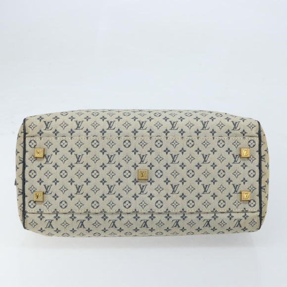 LOUIS VUITTON Monogram Mini Josephine GM Hand Bag Blue M92211 LV Auth ARZ076
