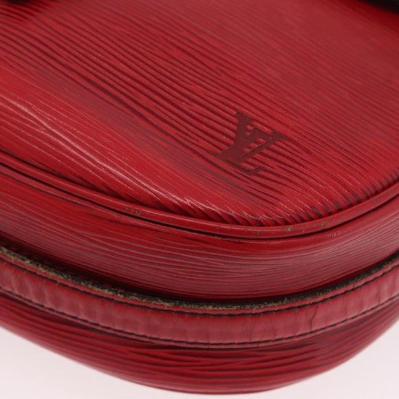 LOUIS VUITTON Epi Jeune Fille MM Shoulder Bag Red M52157 LV Auth ARZ077