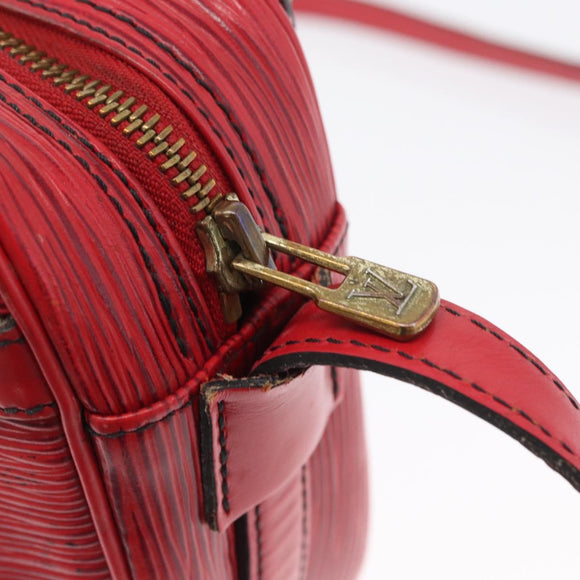 LOUIS VUITTON Epi Jeune Fille MM Shoulder Bag Red M52157 LV Auth ARZ077