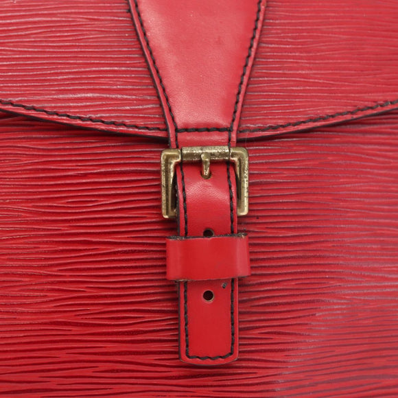 LOUIS VUITTON Epi Jeune Fille MM Shoulder Bag Red M52157 LV Auth ARZ077