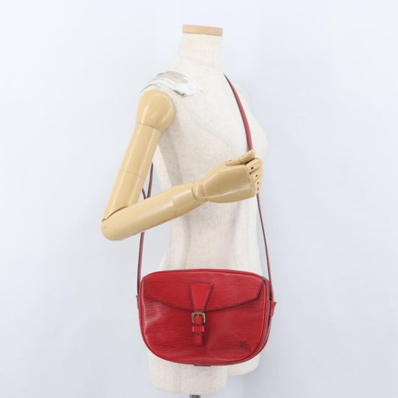 LOUIS VUITTON Epi Jeune Fille MM Shoulder Bag Red M52157 LV Auth ARZ077
