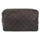 LOUIS VUITTON Monogram Trousse Toilette 28 Clutch Bag M47522 LV Auth ARZ078-13