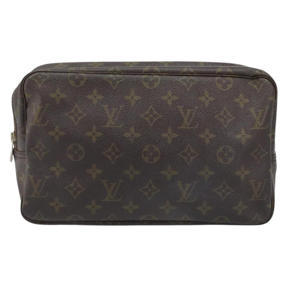 LOUIS VUITTON Monogram Trousse Toilette 28 Clutch Bag M47522 LV Auth ARZ078