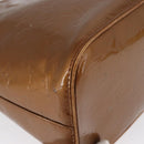 LOUIS VUITTON Monogram Vernis Houston Hand Bag Bronze M91122 LV Auth ARZ080-15